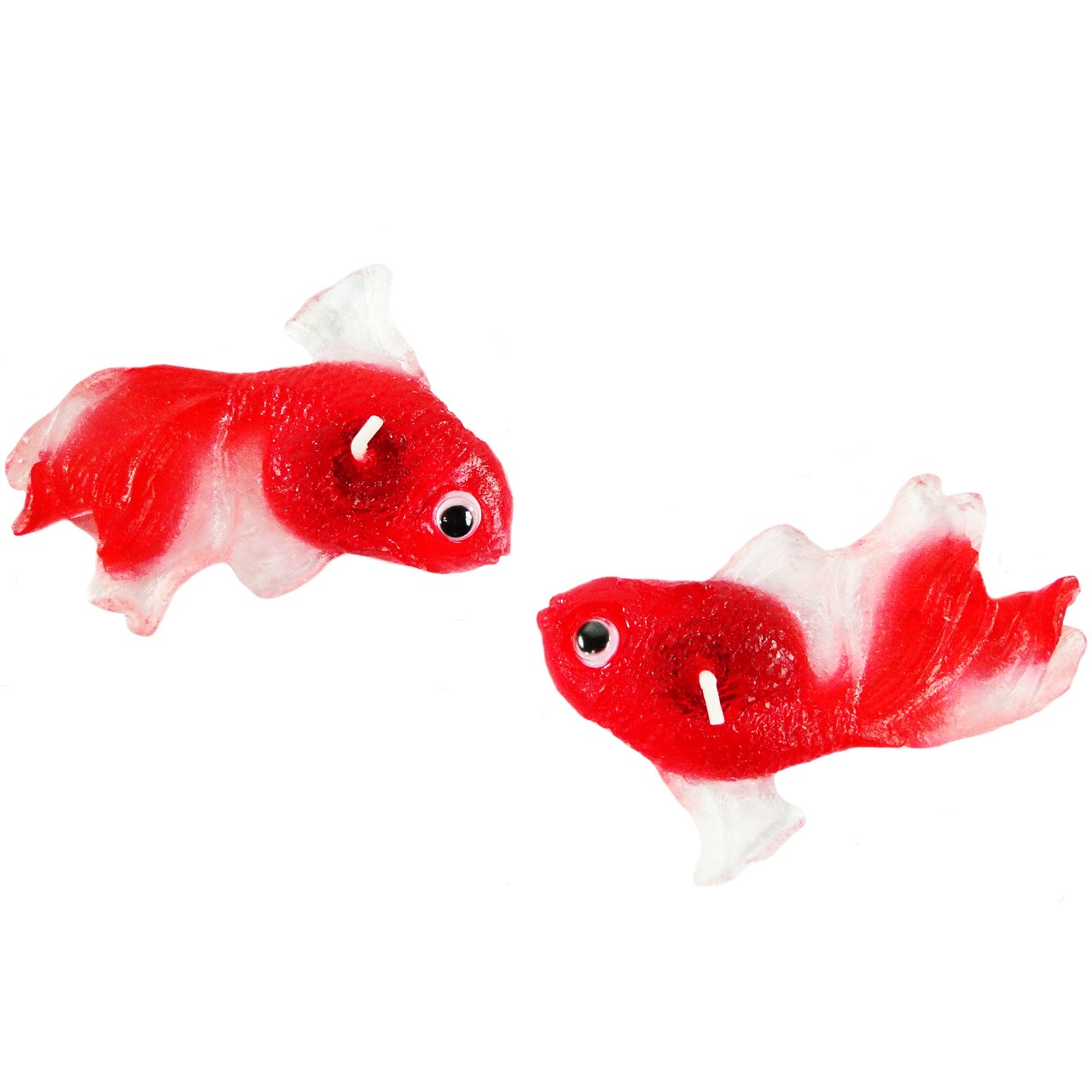 نقد و بررسی شمع مدل ماهی قرمز کد F1 بسته 2 عددی همراه 2 عدد مگنت چوبی طرح Baby توسط خریداران