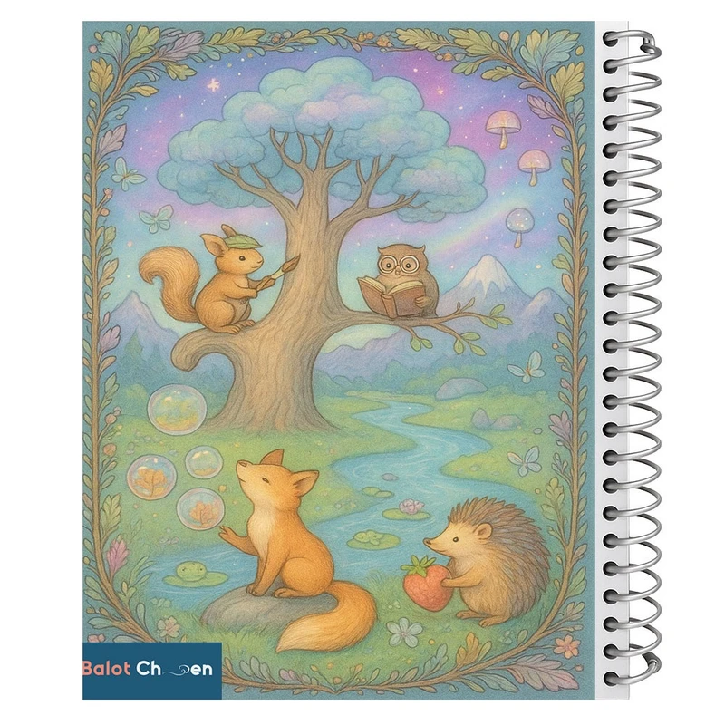 دفتر نقاشی 60 برگ بلوط چین  مدل مدرسه حیوانات کد A4-N60-kaq730