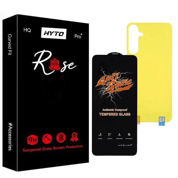 محافظ صفحه نمایش هیتو مدل Rose Antistatic Guard مناسب برای گوشی موبایل سامسونگ galaxy A16 به همراه محافظ پشت گوشی
