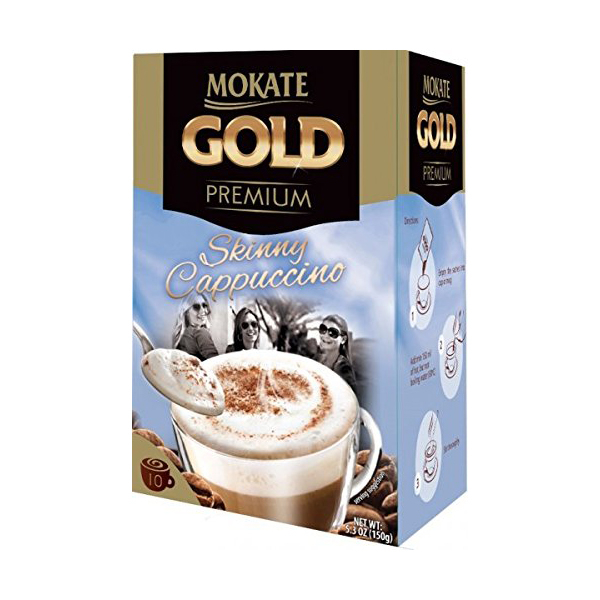 پودر کاپوچینو اسکینی موکاته طرح Permium Gold بسته 10 عددی 