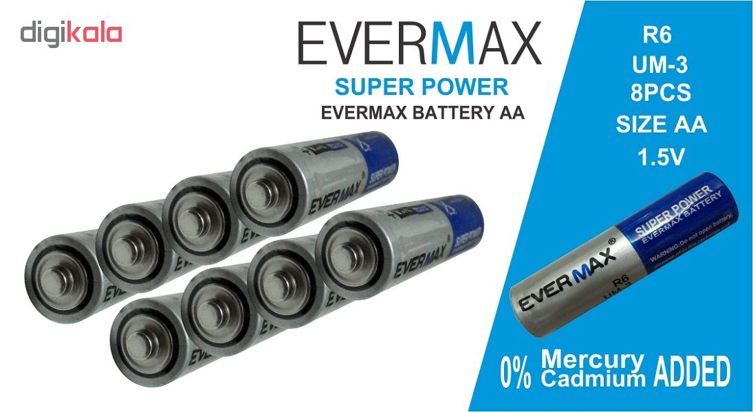 باتری قلمی اور مکس مدل Super Power بسته 8 عددی