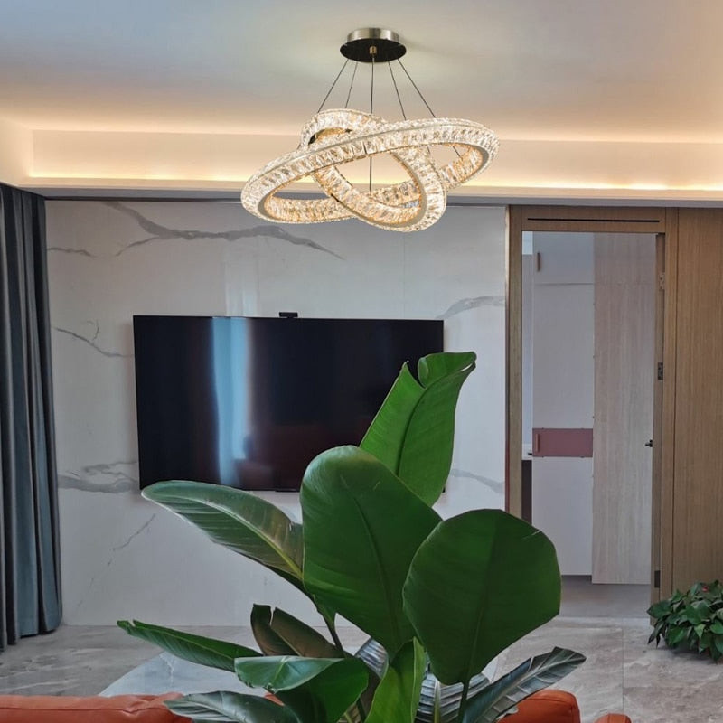 لوستر ام کی ای لایتینگ مدل کریستالی مدرن کد CR-2S