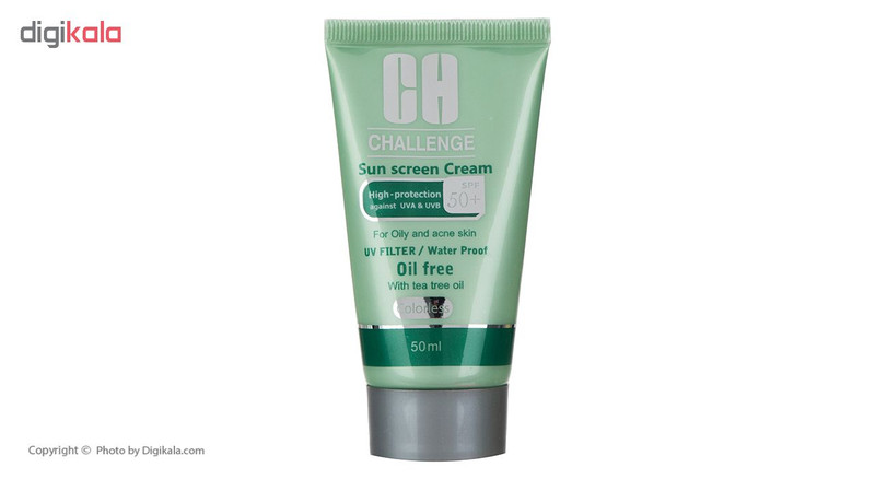 کرم ضد آفتاب چلنج مدل Colorless For Oily And Acne Skin حجم 50 میلی لیتر