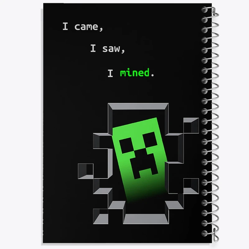 دفتر مشق 100 برگ خندالو طرح ماینکرافت (Minecraft) کد F287