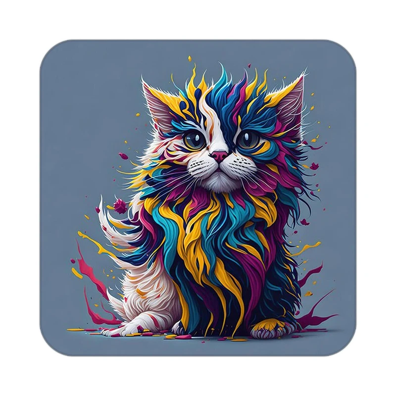 زیر لیوانی کاکتی طرح حیوانات رنگی مدل mp25705