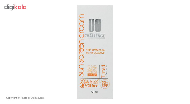 کرم ضد آفتاب چلنج مدل Tinted For Oily And Acne Skin حجم 50 میلی لیتر