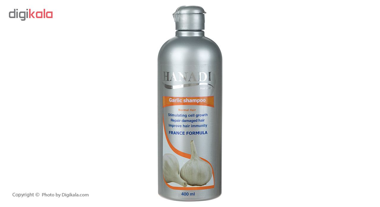 شامپو ضد ریزش هانادی مدل Garlic حجم 400 میلی لیتر