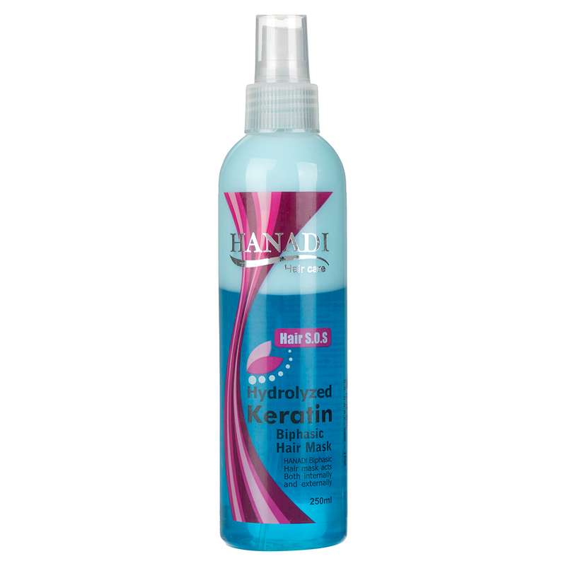 ماسک مو دو فاز هانادی مدل Hydrolyzed Keratin حجم 250 میلی لیتر ماسک مو دو فاز هانادی مدل Hydrolyzed Keratin حجم 250 میلی لیتر