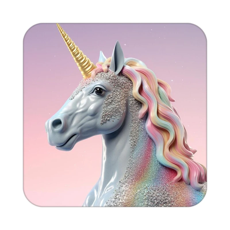 زیر لیوانی کاکتی طرح اسب تک شاخ و یونیکورن مدل mp29122