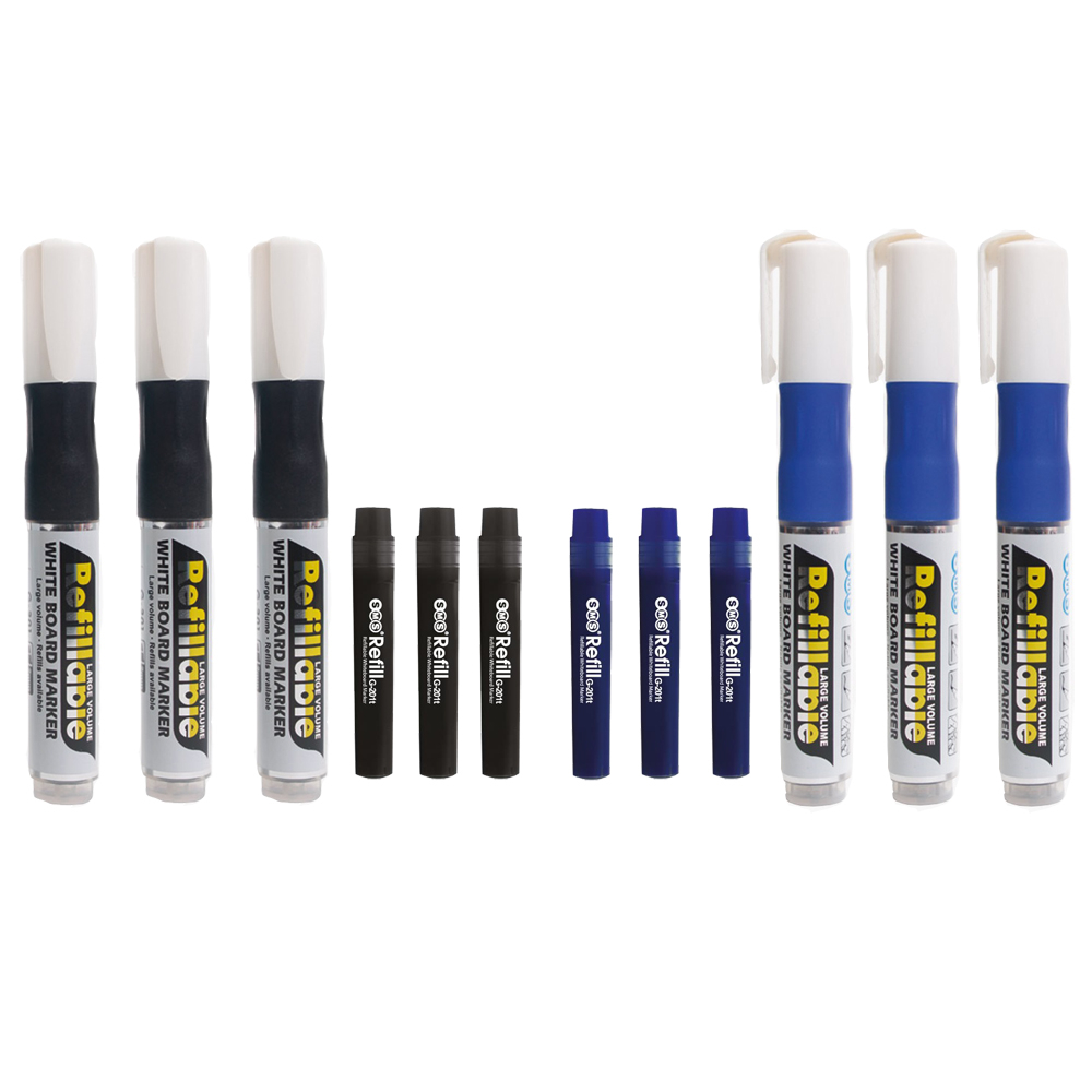 ماژیک وایت برد اس ام اس کد 105 بسته شش عددی به همراه شش عدد کارتریج