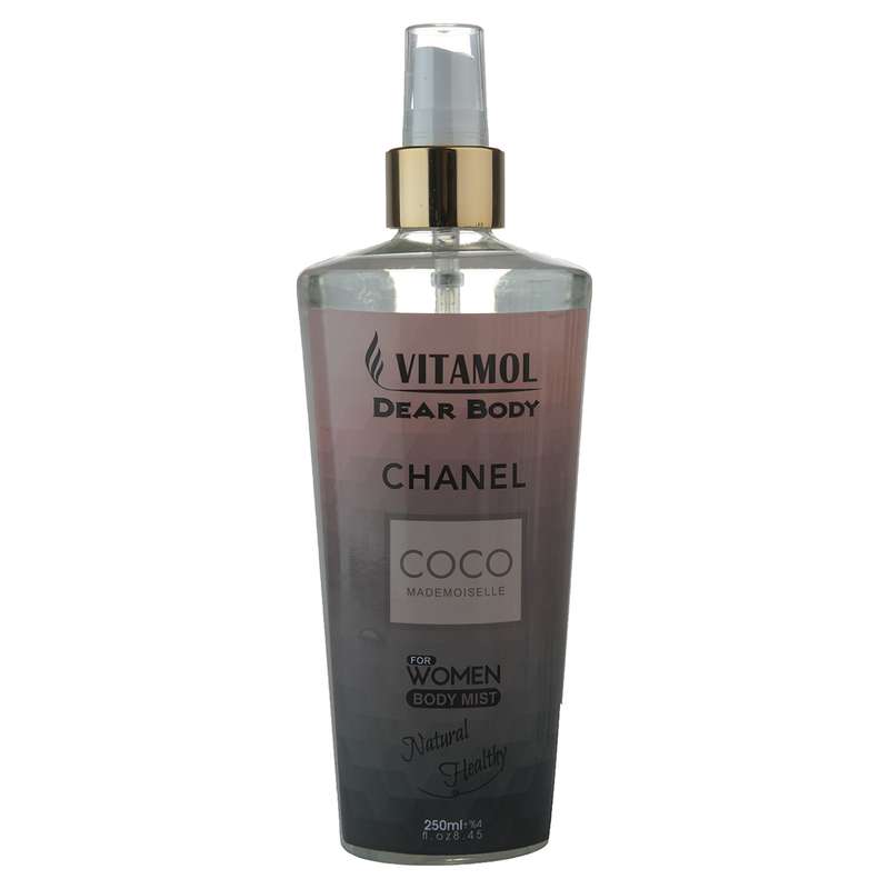 اسپری خوشبو کننده بدن زنانه ویتامول مدل Chanel Coco Mademoiselle حجم 250 میلی لیتر اسپری خوشبو کننده بدن زنانه ویتامول مدل Chanel Coco Mademoiselle حجم 250 میلی لیتر