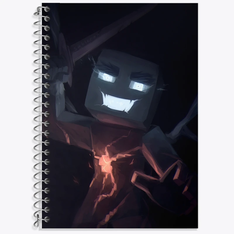 دفتر زبان 50 برگ خندالو مدل سه خط طرح ماینکرافت (Minecraft) کد F1685