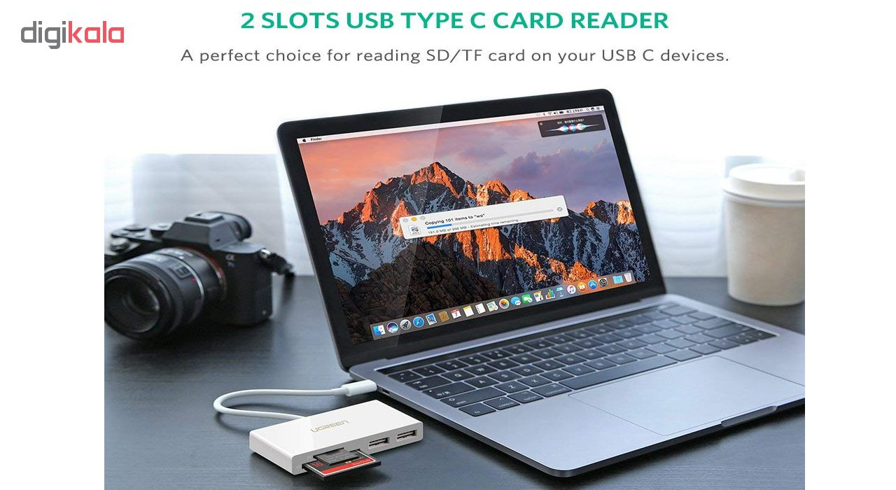 هاب دو پورت USB-C یوگرین مدل US209-30739