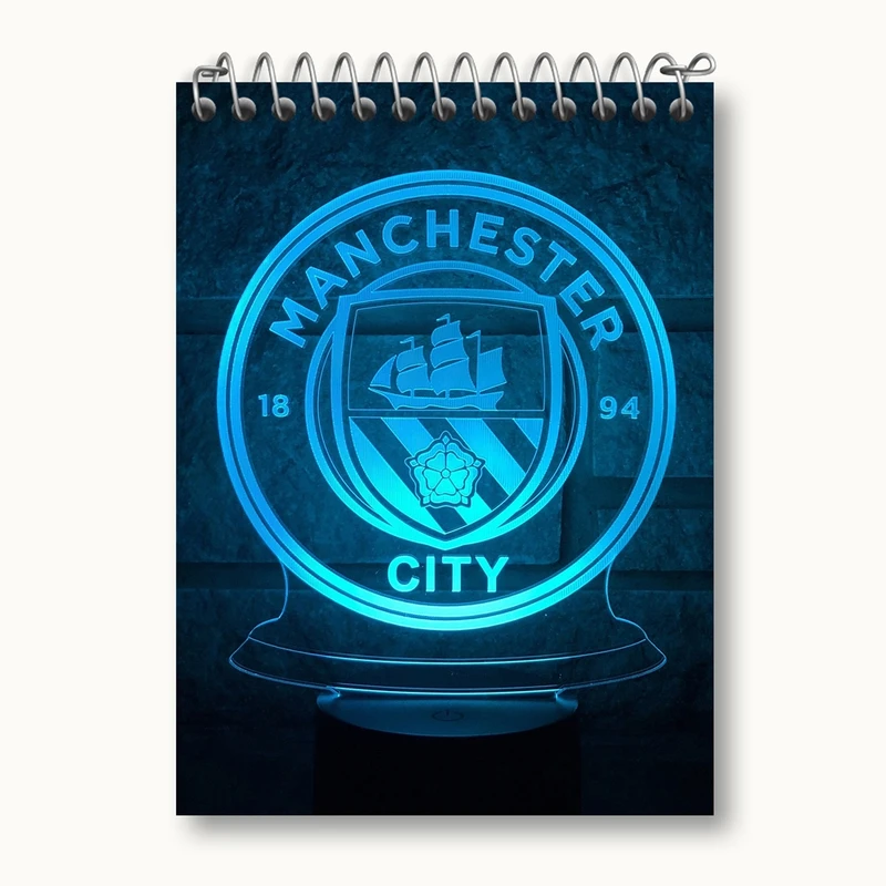 دفتر یادداشت 50 برگ خندالو مدل باشگاه منچستر سیتی Manchester City کد 2069