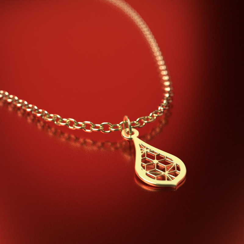 آویز ساعت طلا 18 عیار زنانه مدوپد مدل هندسی کد CA11484