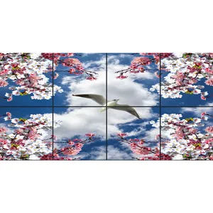 تایل سقفی آسمان مجازی طرح پرواز پرنده کد 1000 سایز 60x60 سانتی متر مجموعه 8 عددی