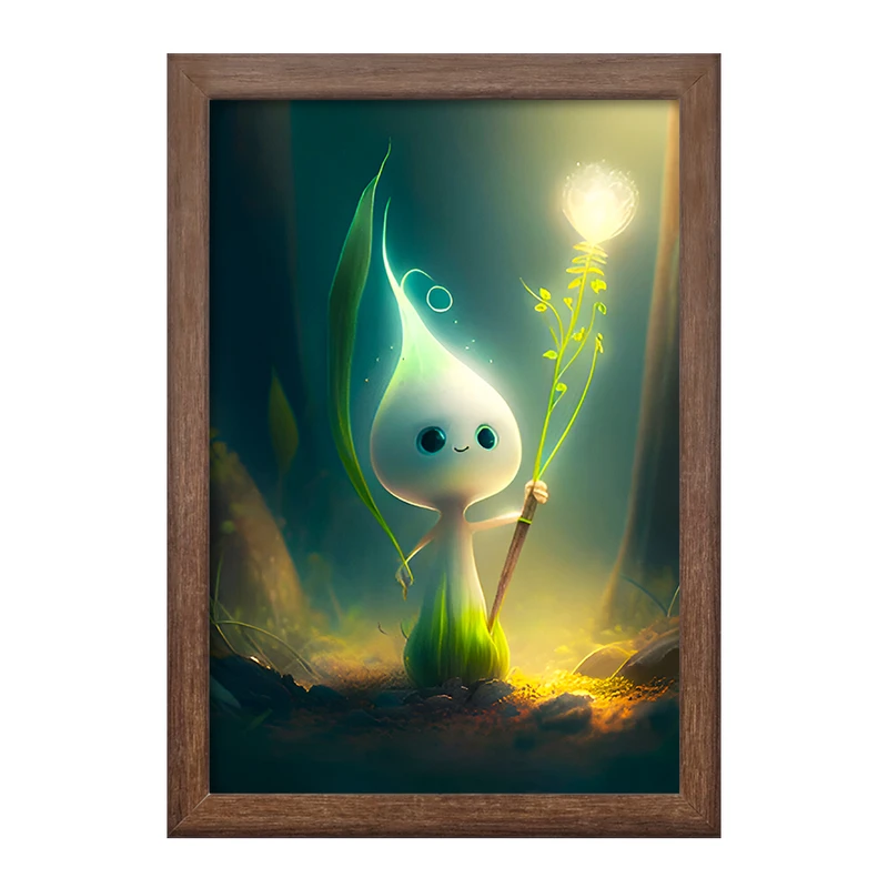 تابلو خندالو طرح گیاه کیوت کد F5783