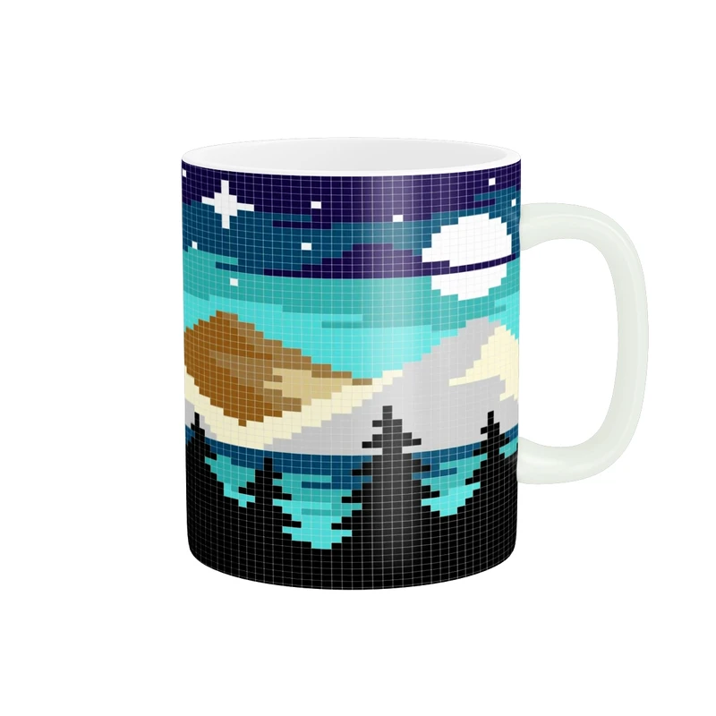 ماگ پاد آفرین مدل منظره پیکسلی کد A-42