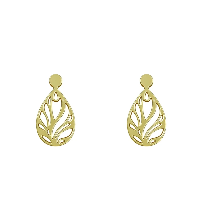 گوشواره میخی طلا 18 عیار زنانه نیکان گلد مدل NK 5689