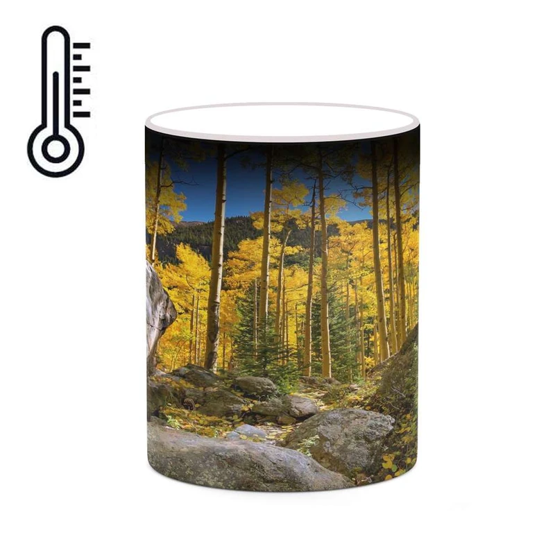 ماگ حرارتی کاکتی مدل منظره پاییزی کد mgh18584