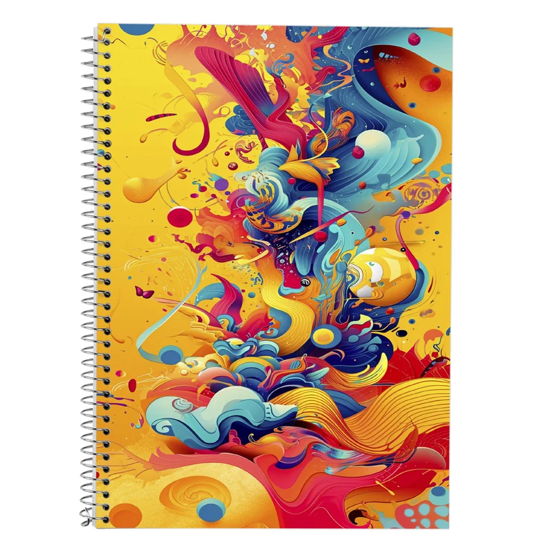 دفتر زبان 50 برگ مدوپد مدل دو خط طرح فانتزی کد DF14479