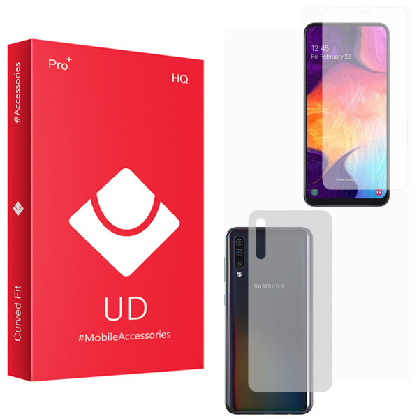 محافظ صفحه نمایش یو دی مدل HQ مناسب برای گوشی موبایل سامسونگ Galaxy A50s به همراه محافظ پشت گوشی