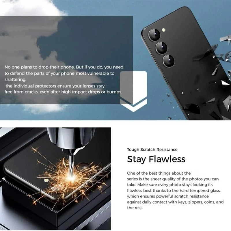 محافظ لنز دوربین اپیکوی مدل HD-ColorLenz مناسب برای گوشی موبایل سامسونگ Galaxy S24 FE / A55 / A35