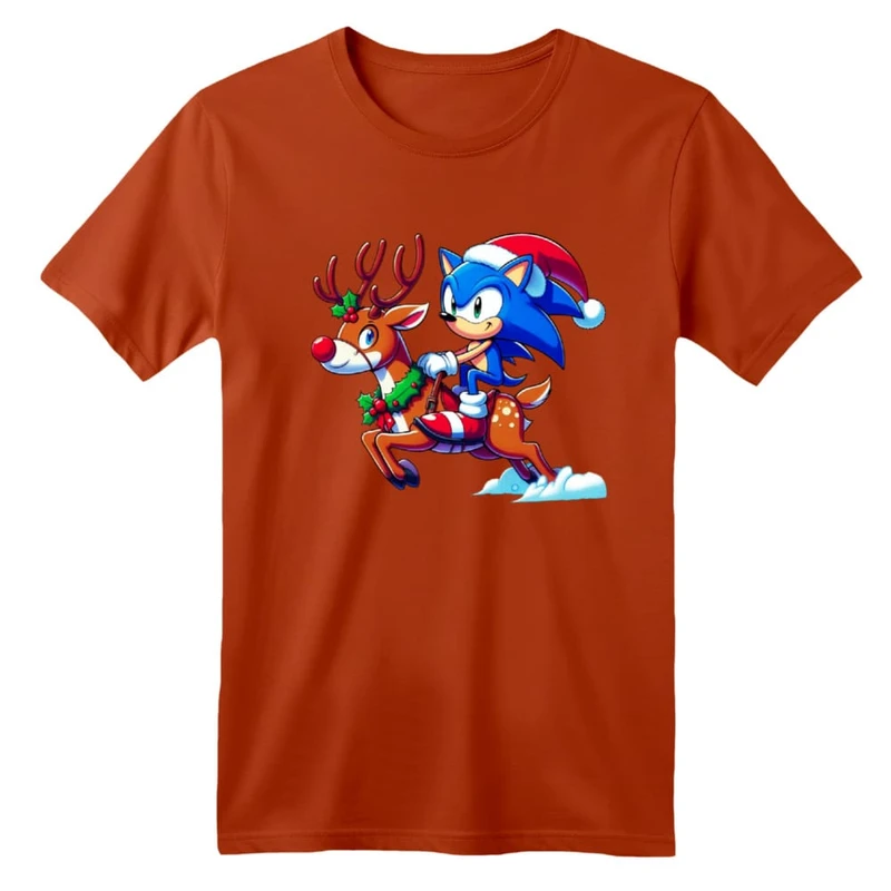 تی شرت آستین کوتاه بچگانه مدل سونیک کریسمس کد 2