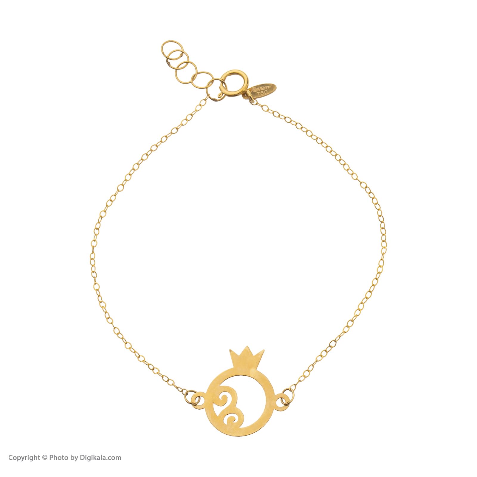 دستبند طلا 18 عیار زنانه مایا ماهک مدل MB0969 -  - 2