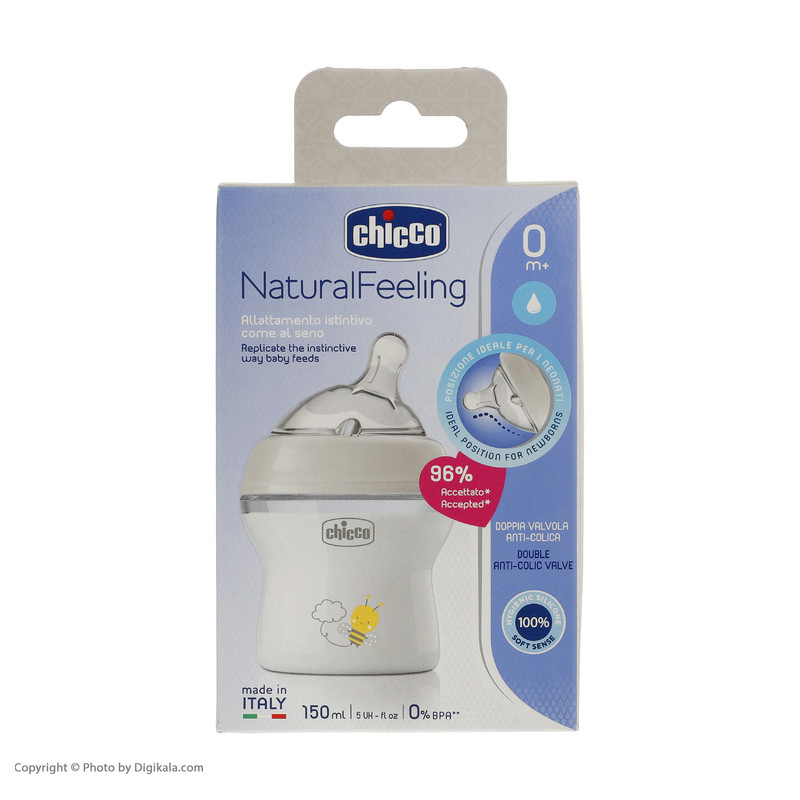 شیشه شیر چیکو مدل Natural Feeling ظرفیت 150 میلی لیتر