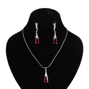 نیم ست نقره زنانه بازرگانی میلادی مدل کوارتز کد NTR_342