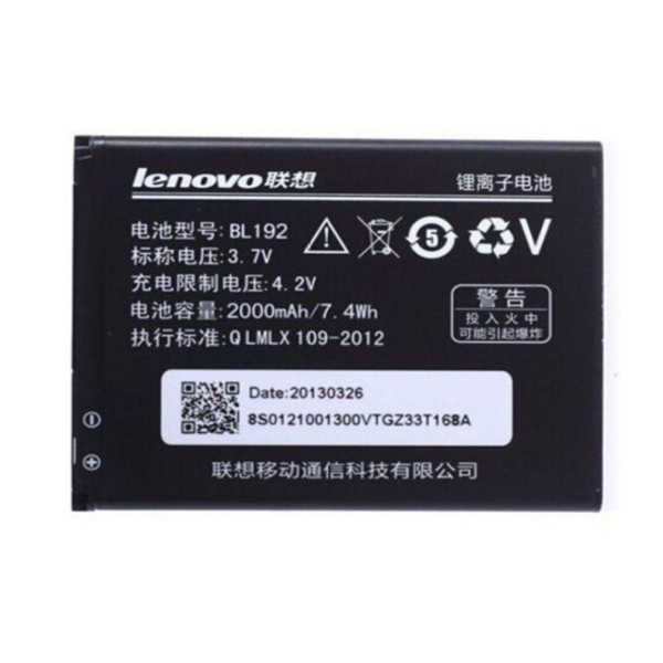 باتری موبایل مدل bl 192 با ظرفیت 2000mAh مناسب برای گوشی موبایل Lenovo A300
