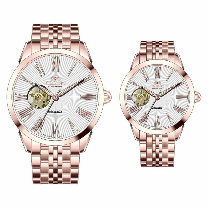 ست ساعت مچی عقربه‌ای کوارتز زنانه و مردانه اورینت کانتیننتال مدل 0116-3
