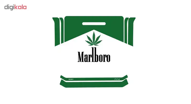 برچسب افقی پلی استیشن 4 اسلیم طرح Green