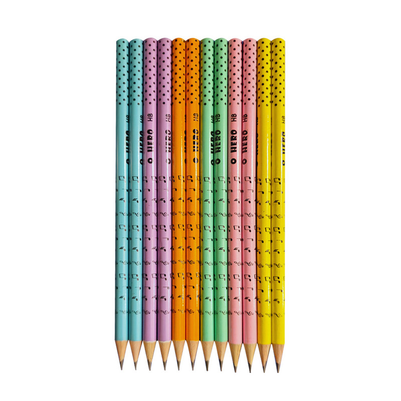 مداد مشکی هیرو با درجه سختی HB مدل 1011 بسته 12 عددی