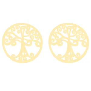 گوشواره طلا 18 عیار زنانه الن نار مدل ELN3793 طرح درخت