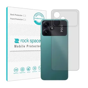 Transparent Rockspace HyGEL model phone back protector suitable for Xiaomi Poco M6 Pro mobile phone