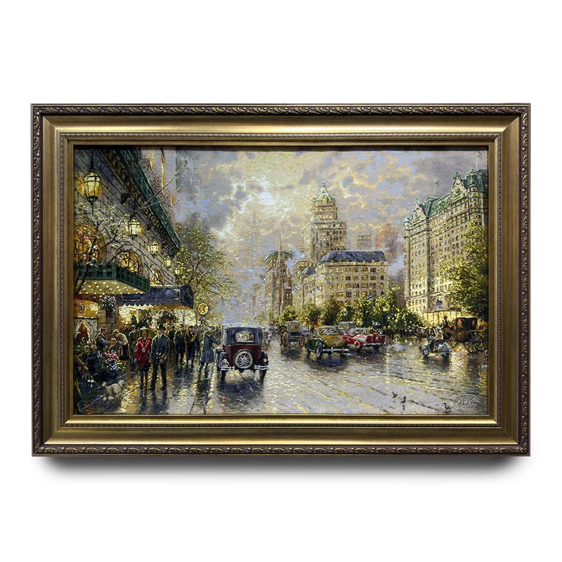 تابلو فرش دستباف طرح  منظره خیابان کد ۰۰۹۳