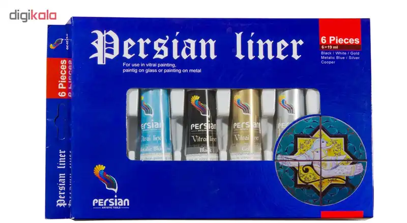 خمیر دورگیر پرشین مدل متالیک بسته شش عددی