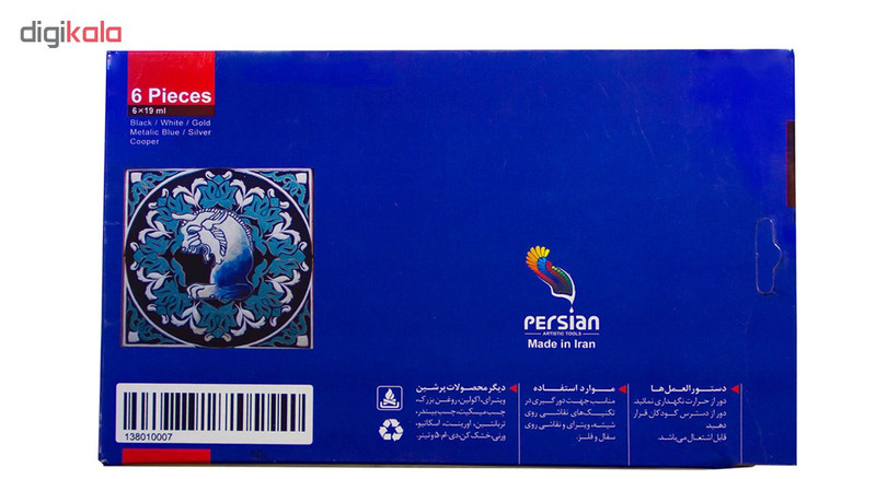 خمیر دورگیر پرشین مدل متالیک بسته شش عددی