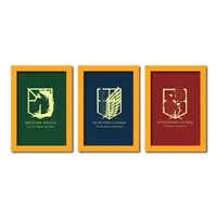 تابلو مدل حمله به تایتان طرح attack on titan مجموعه 3 عددی