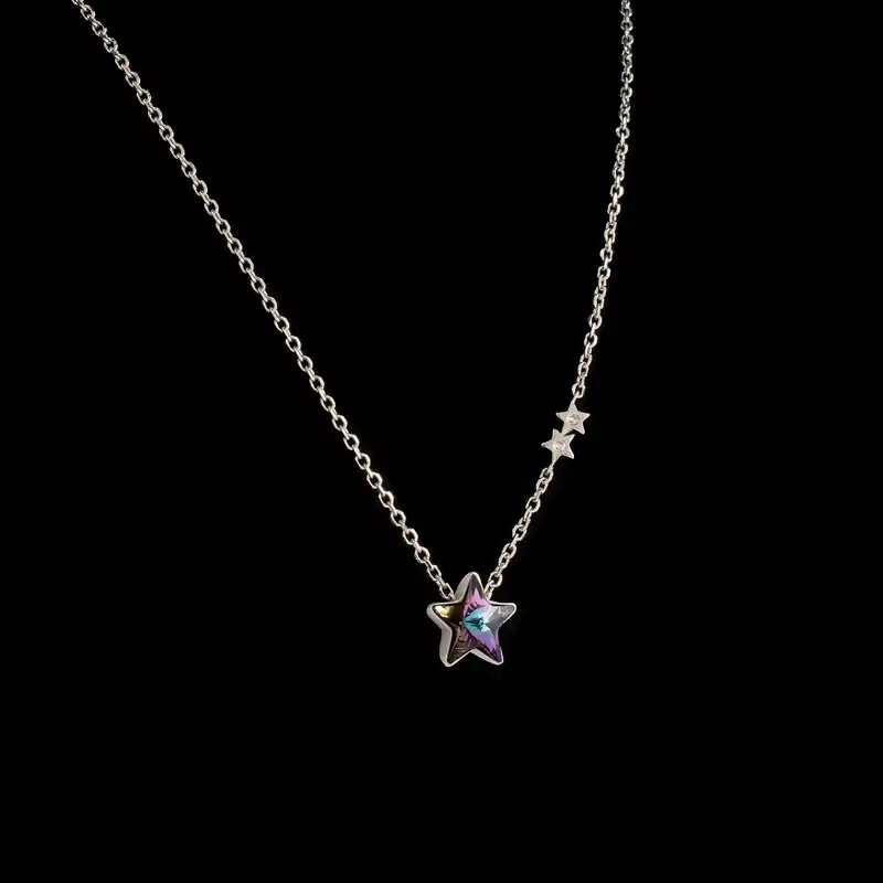 گردنبند نقره زنانه سواروسکی مدل ستاره خاص ظریف کد 148693