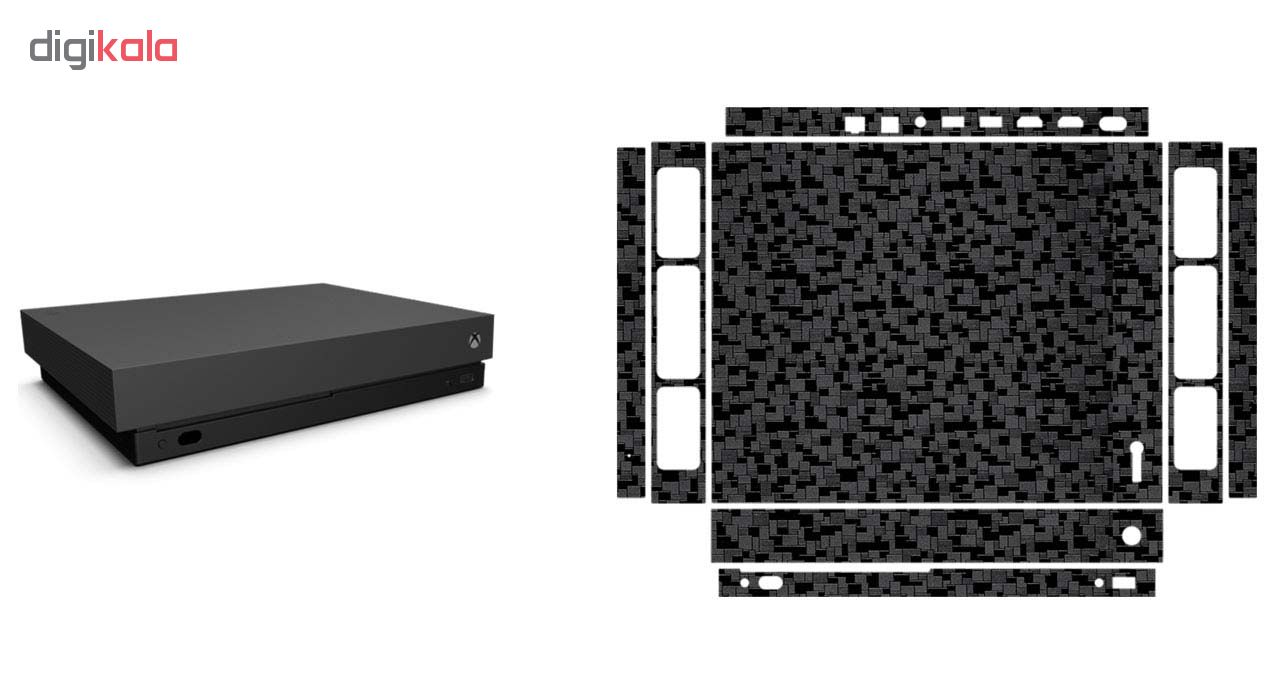 برچسب پوششی مدل Black Silicon Texture مناسب کنسول بازی Xbox One X