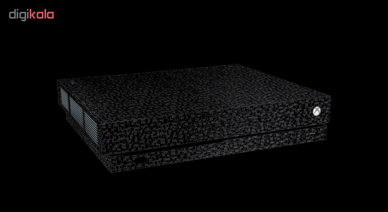 برچسب پوششی مدل Black Silicon Texture مناسب کنسول بازی Xbox One X