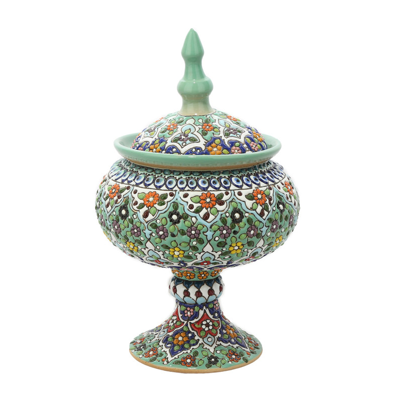 شکلات خوری میناکاری سفالی کد MI-019