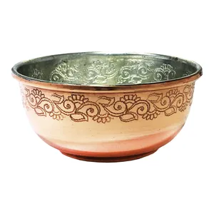 کاسه مسی طرح گل مدل 06