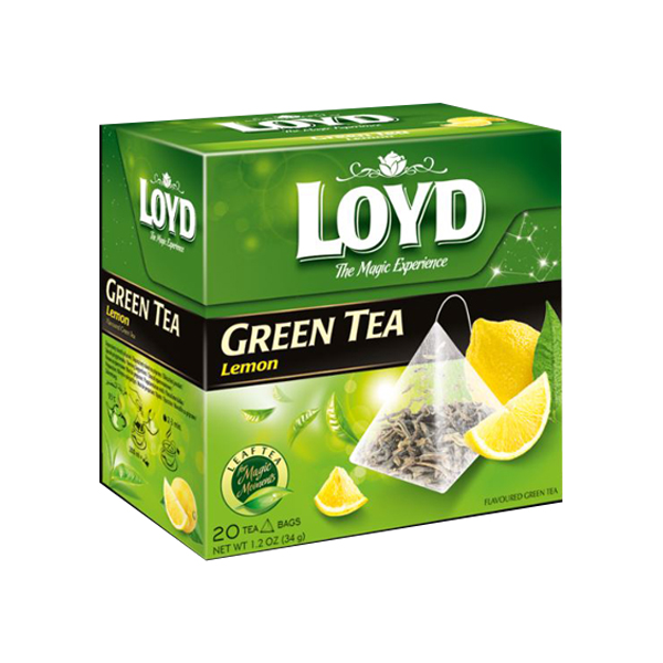 چای سبز لوید مدل لیمو بسته 20 عددی 
