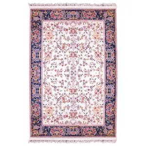 فرش ماشینی عرش طرح بهار زمینه کرم