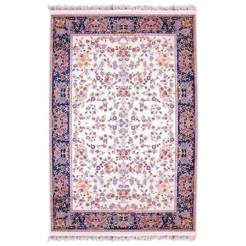 فرش ماشینی عرش طرح بهار زمینه کرم