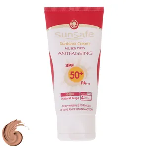 کرم ضد آفتاب رنگی سان سیف SPF 50 مدل ANTI-AGEING-02 ‌مناسب انواع پوست حجم 50 میلی لیتر